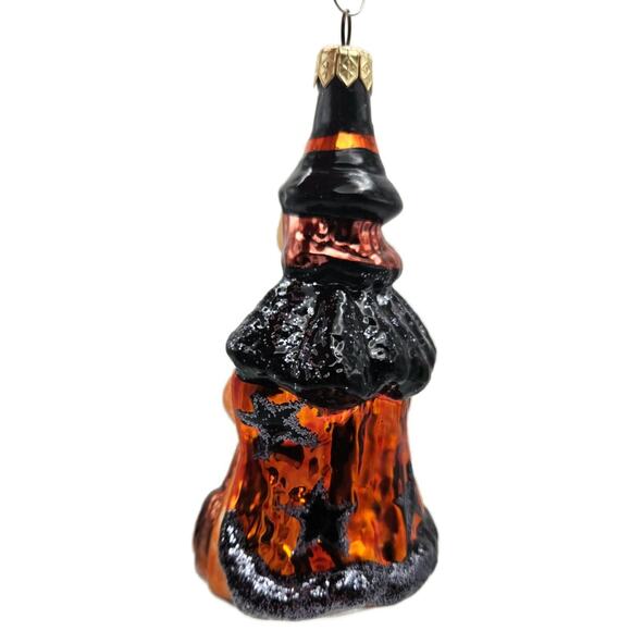 Christopher Radko Witch Orange Stars Dress Halloween Christmas Tree Ornament - Picture 7 of 10